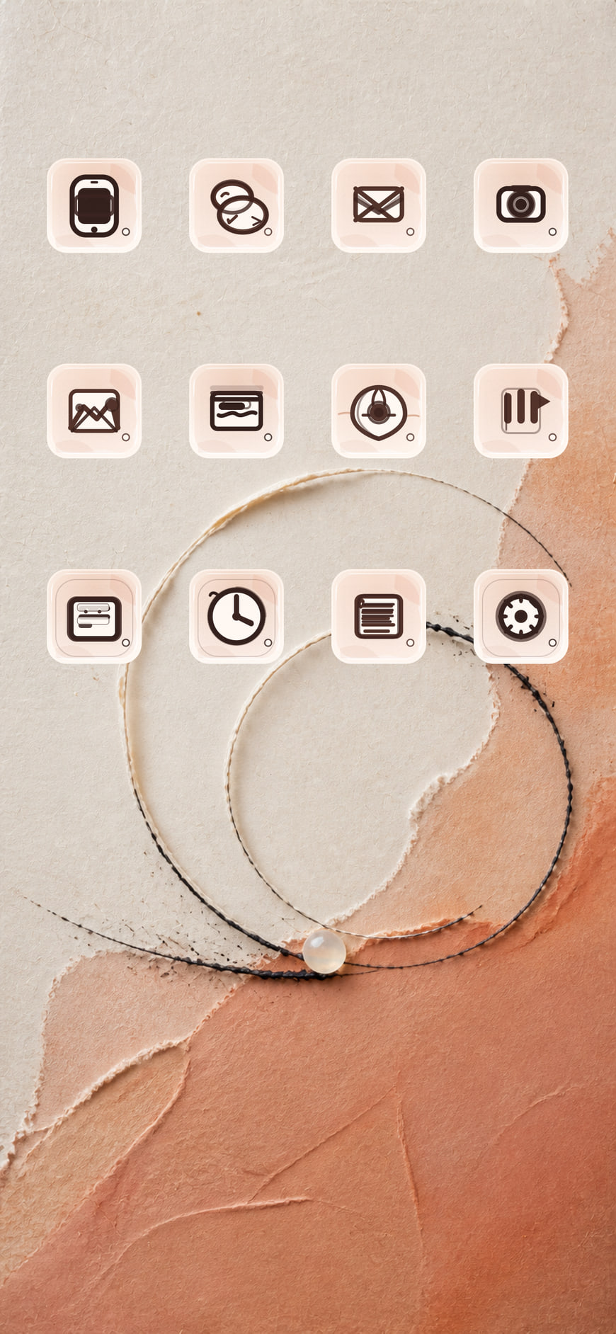 Clay Halo iPhone theme preview