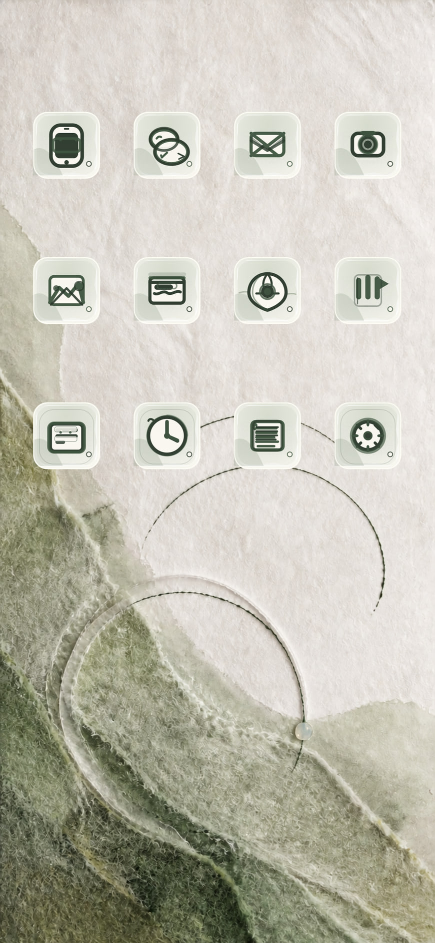 Moss & Milk iPhone theme preview
