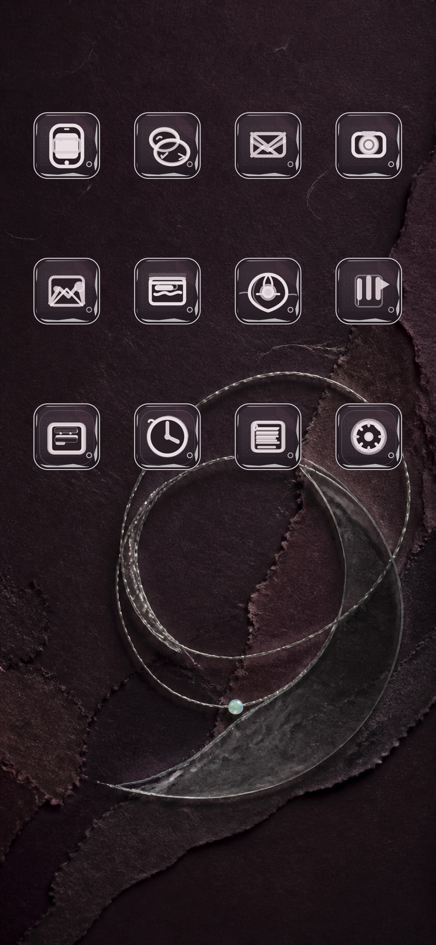 Night Herbarium iPhone theme preview