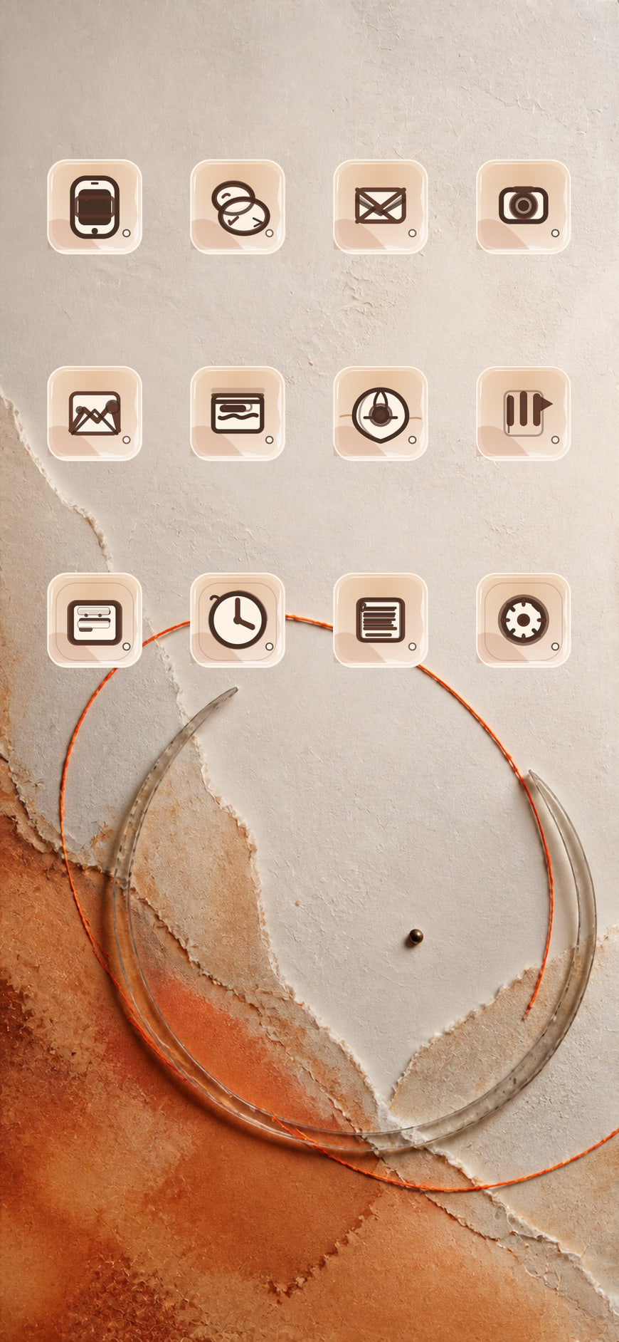 Ochre Echo iPhone theme preview