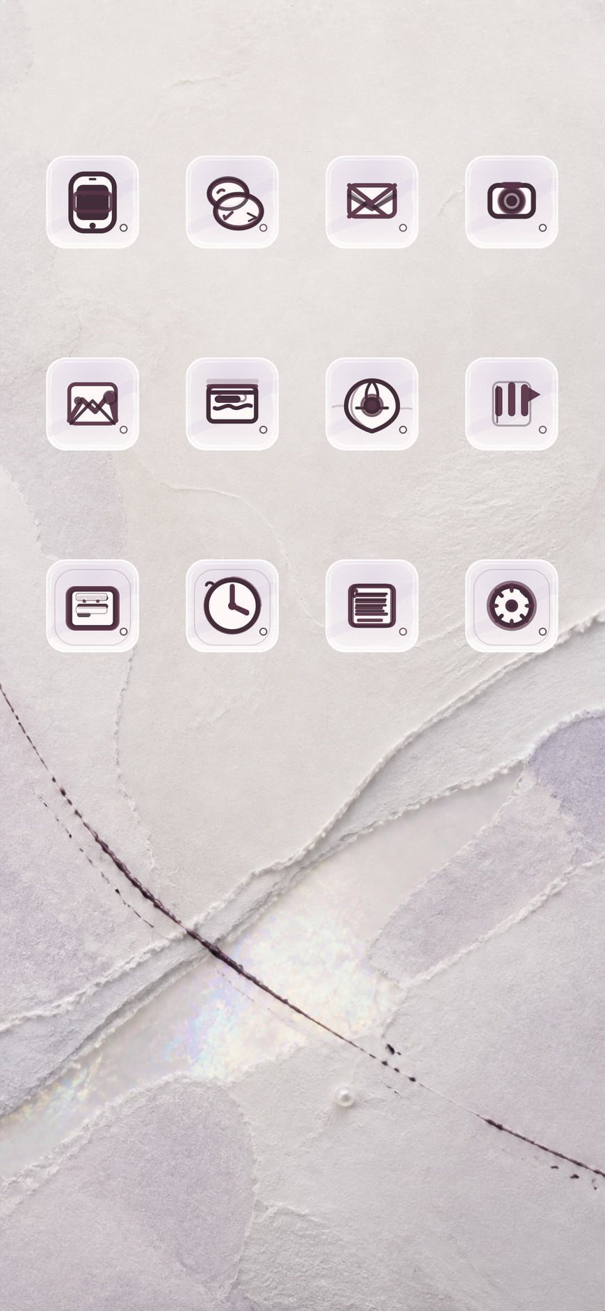 Pearl Fault iPhone theme preview