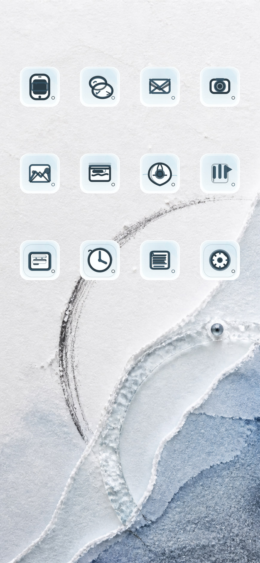 Salt Glass iPhone theme preview