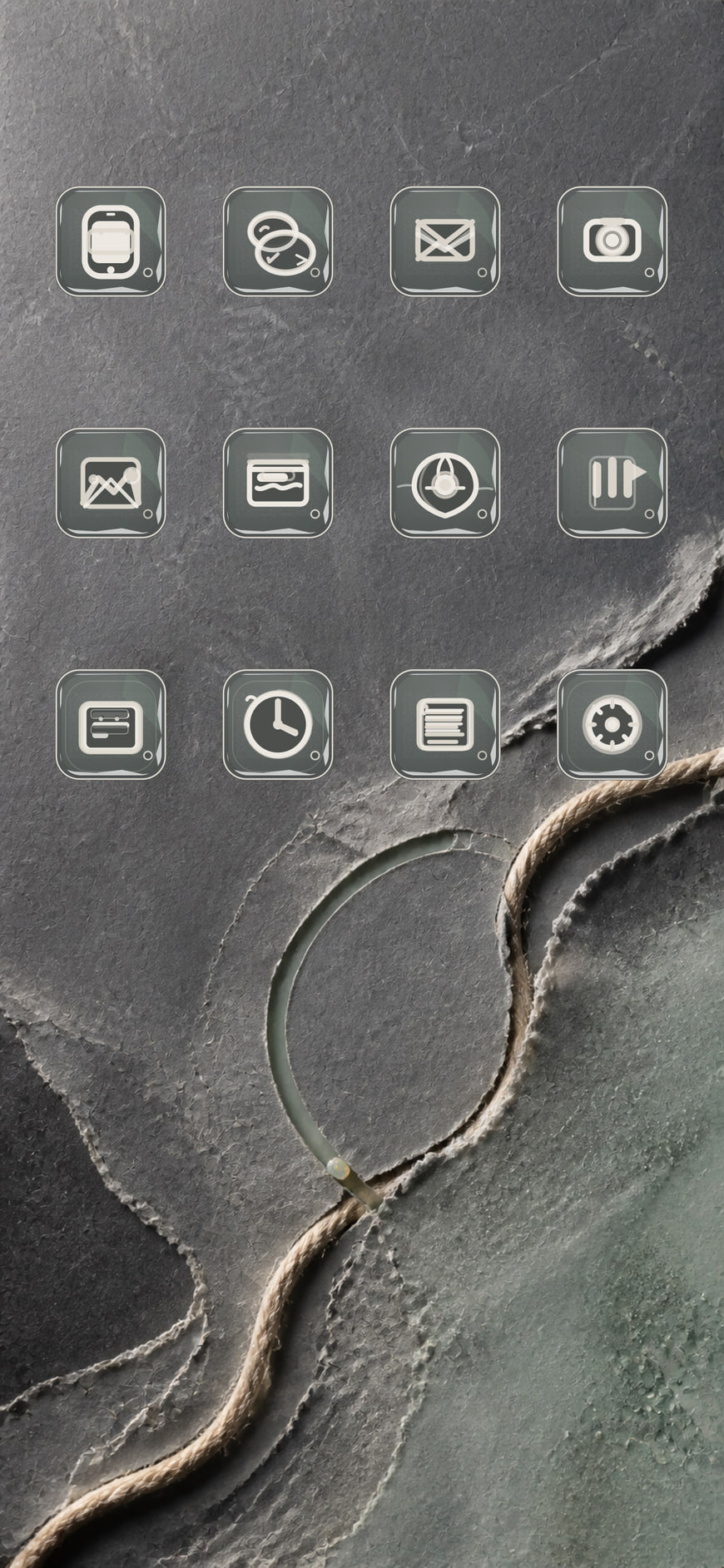 Threaded Stone iPhone theme preview